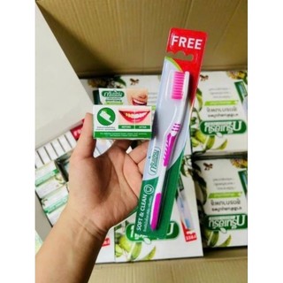 Cao trắng răng green herb thái lan 25gr tặng bàn chải đánh răng mẫu mới cao trắng răng green herb thái lan