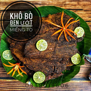 500g khô bò đen 100% ướt miếng to thượng hạng