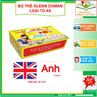 Bộ thẻ Glenn Doman dạy bé vê thế giới xung quanh - Thẻ học thông minh loại to (A5) song ngữ Flashcard tiếng Anh