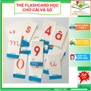 Bộ Thẻ Học Flashcard Thông Minh Học Chữ Cái Và Số Đếm Cho Bé (8x16cm)