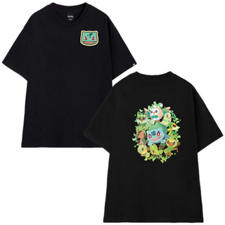 Áo thun Pokemon Ếch kỳ diệu hệ lá Oversize Cotton 250gsm