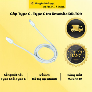 Cáp type c - type c 1m xmobile dr-t09