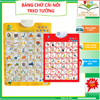 Bảng Chữ Cái Và Chữ Số Tiếng Việt Thông Minh Có Giọng Nói Treo Tường Cho Bé