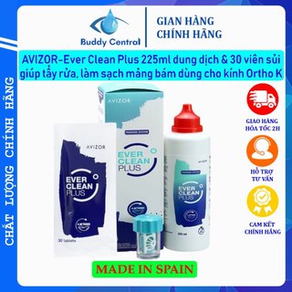 Dung dịch khử trùng và diệt khuẩn lens Avizor Ever Clean Plus 225ml/60ml - Buddy Central