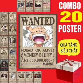 Poster one piece a4 sẵn keo, lệnh truy nã băng mũ rơm, đảo hải tặc, anime, luffy, zoro dán tường thiết kế siêu đẹp