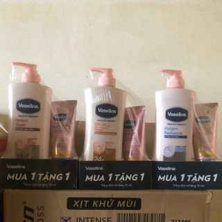 ( mua 1 tặng 1)Sữa dưỡng thể làm trắng da Vaseline 350ml