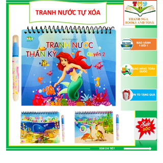 Tranh Nước Thần Kỳ - Tranh ma thuật tô màu nhiều chủ đề kèm bút