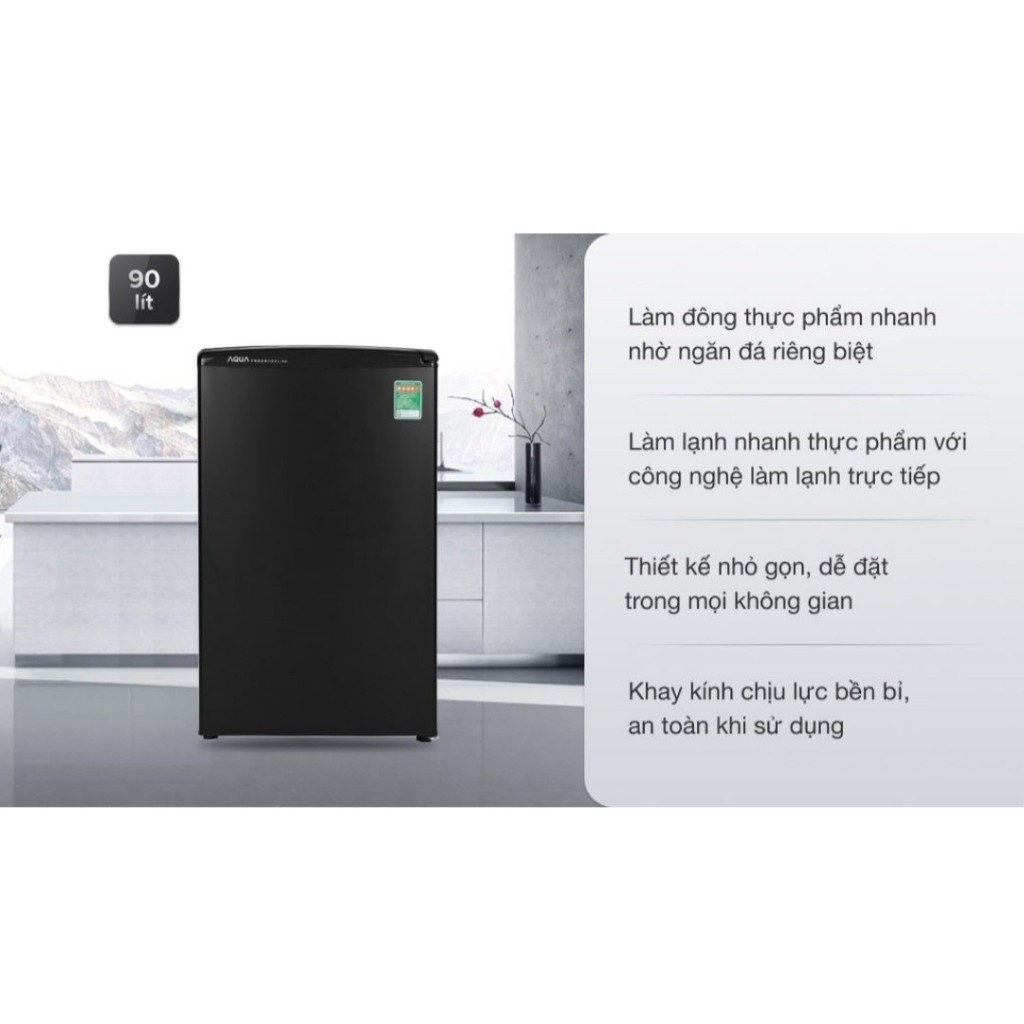 Tủ Lạnh AQUA AQR-D99FA loại 90L - Tủ lạnh mini tiện lợi cho gia đình nhỏ, tủ lanh sinh viên, tủ lanh