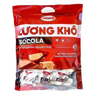 Lương khô Fucuco 400g có nhiều vị socola, hạnh nhân, ốc chó, hạt điều...thơm ngon bổ dưỡng