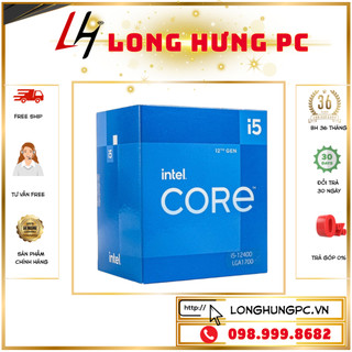 Cpu intel core i5 genth 12, core i512400, core i5 12400f tray new không fan bh 36 tháng