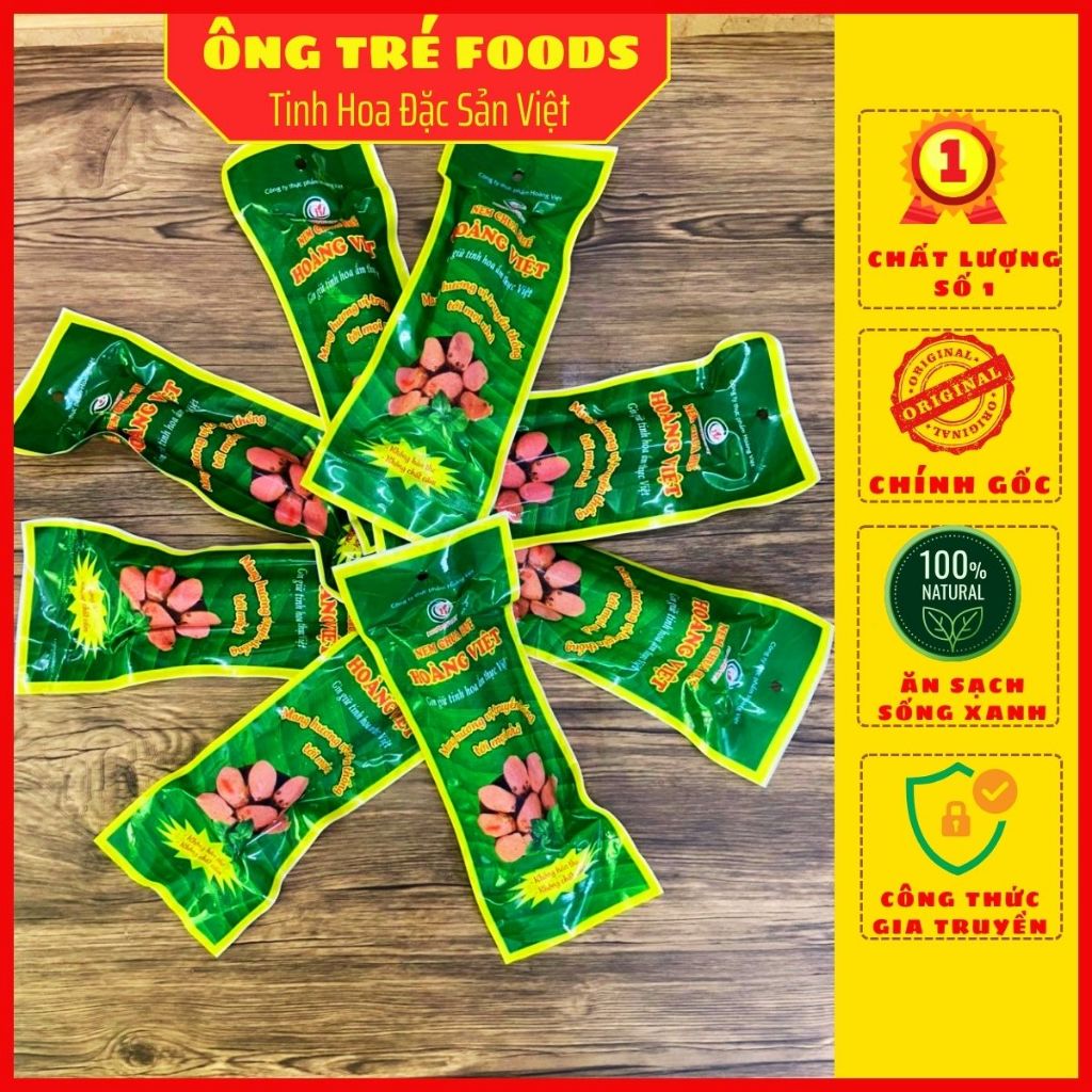 Nem Chua Huế Hoàng Việt, Cây 160gr, Nem Huế, Chuẩn Vị  - Ông Tré Foods Phân Phối