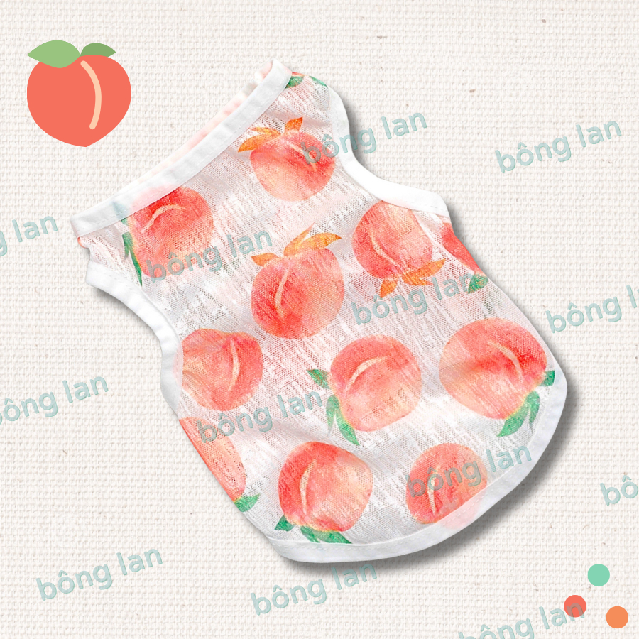 [HOẢ TỐC] Áo thun lưới ba lỗ mỏng thoáng khí cho chó mèo thú cưng in hình hoạt hình xinh xắn