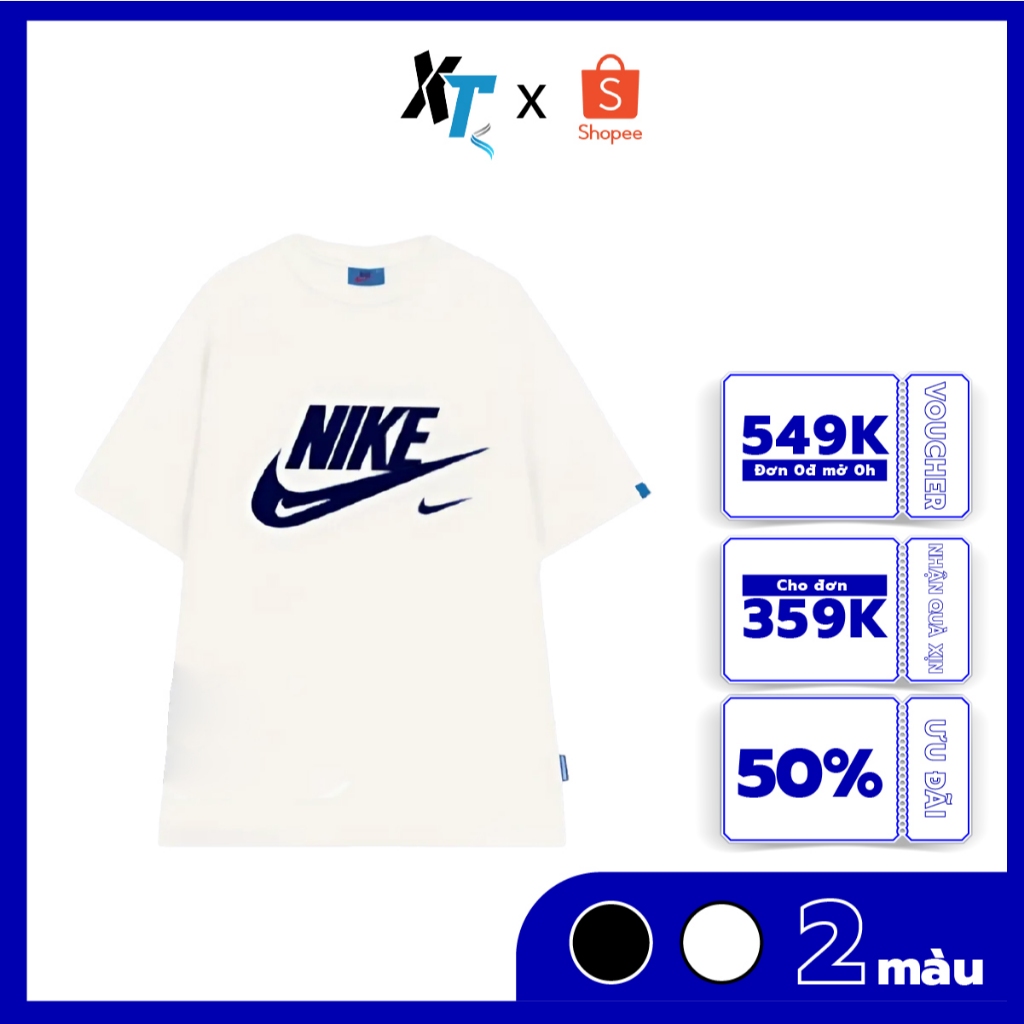 Áo thun Nike form rộng nam nữ cao cấp hàng chính hãng unisex basic phông Nike tee chất cotton tay lỡ oversize