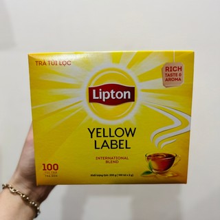 Trà Lipton túi lọc Yellow Label Tea hộp 100 gói - Lipton nhãn vàng