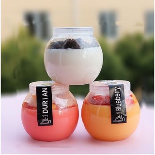 hũ sữa chua tròn có nắp làm sữa chua / lọ sữa chua trắng trong có nắp 100ml