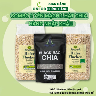 Combo 2 yến mạch 1 hạt chia ONFOD ăn kiêng giảm cân ăn dặm cho bé mẹ bầu