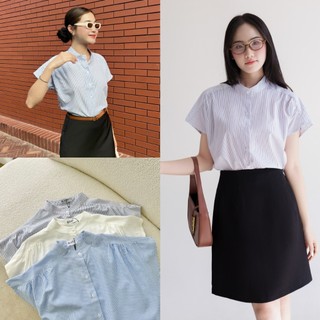 Áo sơ mi cổ trụ tay ngắn Standneck Sleeve Shirt Maxy Workshop