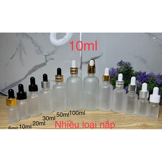 Chai 10ml trắng mờ đựng serum mỹ phẩm tinh dầu