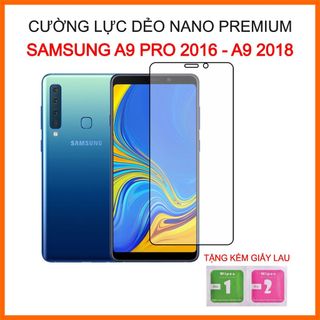 Cường lực samsung a9 pro 2016, a9 2018, cường lực dẻo 9h+