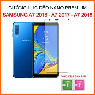Cường lực samsung a7 2016, a7 2017, a7 2018, cường lực dẻo 9h+