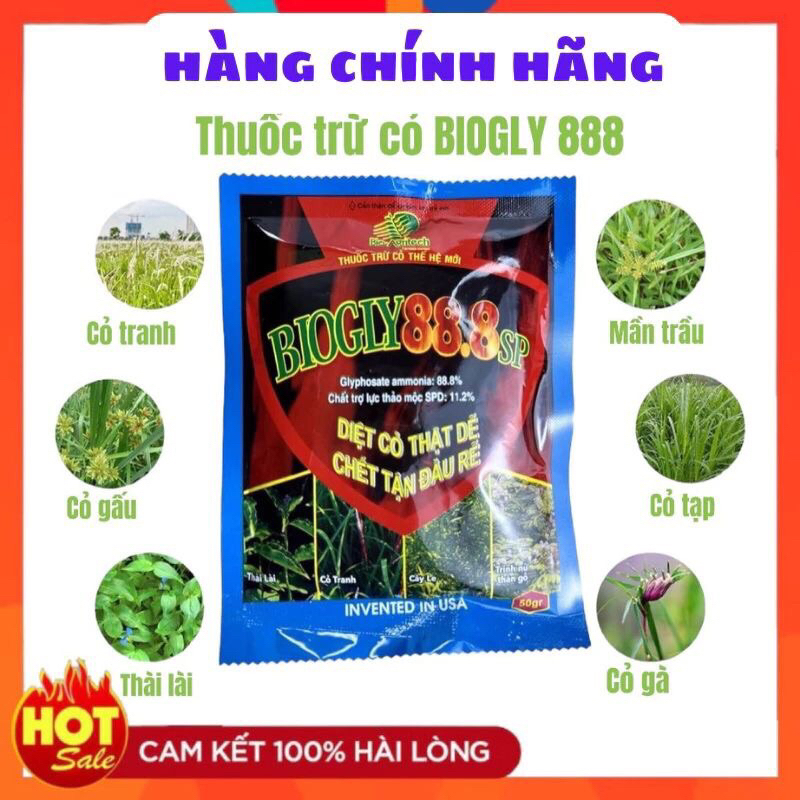 thuốc diệt cỏ sinh học BiogLy 88.8sp  (diệt dạch cỏ an toàn cho đất và nguồn nước)