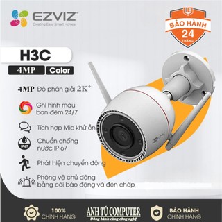 Camera WiFi Colorvu 4mp EZVIZ H3c 2K+