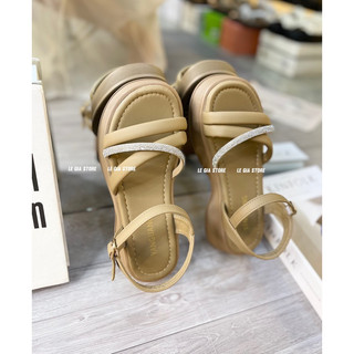 Giày nữ - Sandal đế bằng quai chéo