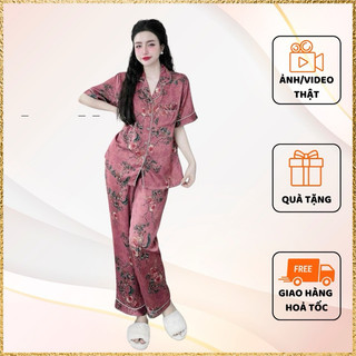 [MẪU 2024] Đồ bộ nữ. đồ pijjama nữ lụa cao cấp Tay ngắn màu sang trọng,size to 80kg.