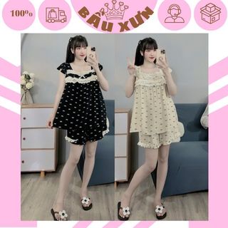 Bộ bầu chất lanh đũi mặc nhà cho mẹ bầu thoải mái m336- bộ bầu chất mát siêu xinh