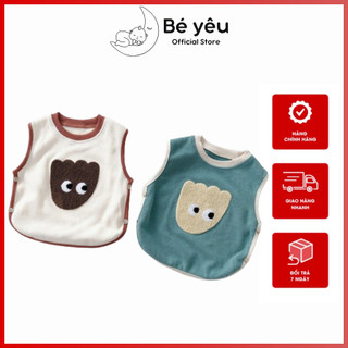 Áo gile Len Chui Đầu Thiết Kế Đơn Giản Hợp Thời Trang Cho Bé
