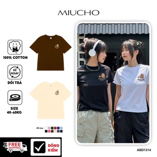 Áo thun baby tee cabypara xinh form ôm ABD1314 Miucho tay ngắn cổ tròn hotrend in mix