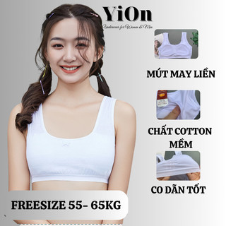 Áo lót học sinh cấp 2, cấp 3 mút liền màu trắng form to dành cho bé từ 55-65 kg LM023 YiOn Underwear