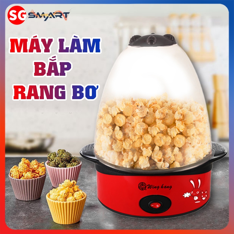Máy Làm Bắp Rang Bơ Mini Cao Cấp Tại Nhà - Máy Làm Bỏng Ngô Tự Động Siêu Nhanh An Toàn Vệ Sinh Tiện Dụng Cho Gia Đình