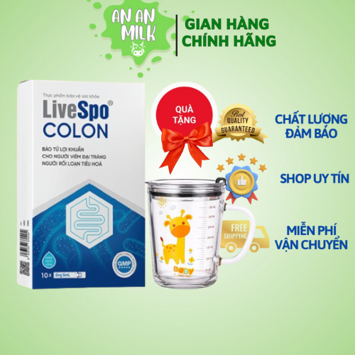 Men Vi Sinh LiveSpo Colon 3 Tỷ Bào Tử Lợi Khuẩn - Giảm Viêm Đại Tràng, Táo Bón, Tiêu Chảy(Hộp 10 ống)