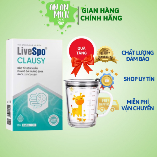 Ống Uống LiveSpo Clausy - Giúp Cân Bằng Hệ Vi Sinh Đường Ruột, Giảm Triệu Chứng Và Nguy Cơ Rối Loạn Tiêu Hóa