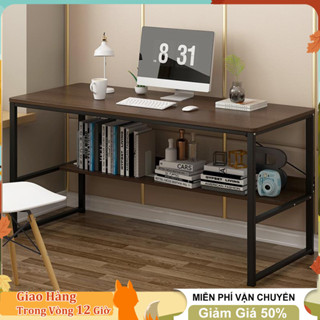 HUHU Bàn làm việc gỗ dùng cho văn phòng, học bài, để máy tính cho học sinh, sinh viên