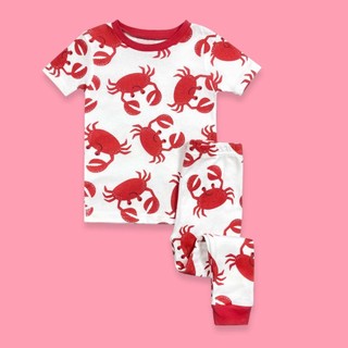 Set đồ bộ dài bé trai cter - trắng cua đỏ - b62