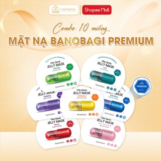 COMBO 10 Miếng Mặt Nạ BANOBAGI PREMIUM Vita Genic Jelly Mask Vitamin Dưỡng Trắng, Cấp Ẩm, Chống Lão Hóa Da 30ml