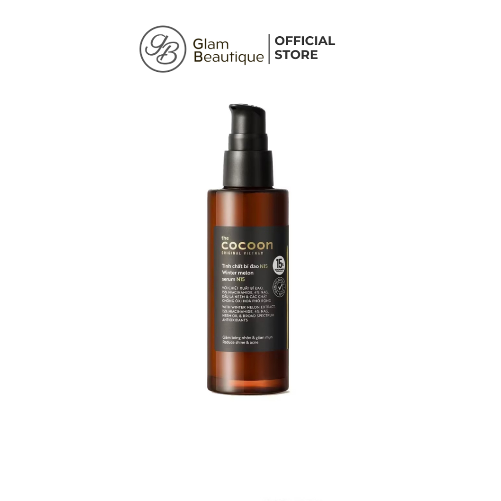 Tinh chất bí đao Cocoon giảm bóng nhờn và mụn N15 70ml Glam Beautique