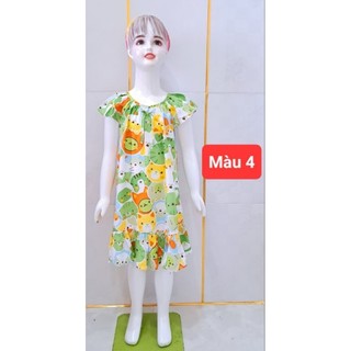 Đầm bé gái chất vải tole lanh mền mịn thoáng mát dễ thương cho bé mặc hè Kim Cương DRLAN