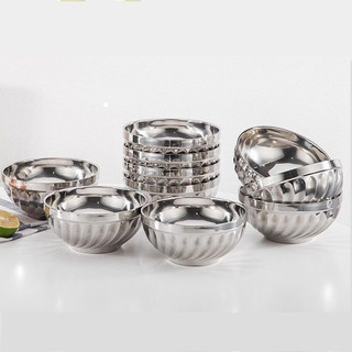 Chén, bát inox 2 lớp- chén ăn cơm inox xoắn