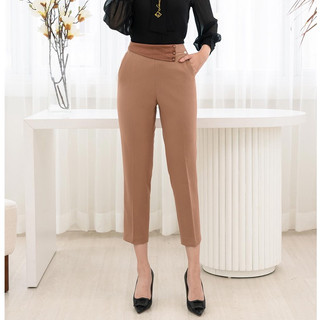 Quần Công Sở LAMER Ống Côn Cạp Đính Cúc L64K22Q013