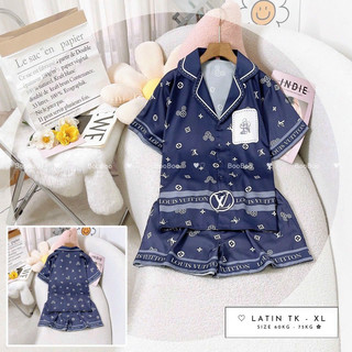 Đồ mặc nhà pijama đùi lụa latin xl boo boo freesize 60-75kg