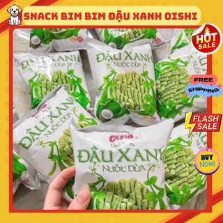 Bim bim Oishi snack đậu xanh nước dừa, bim đậu xanh tuổi thơ