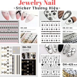 Nail sticker stick dán móng các mẫu Logo thương hiệu Jewelry Nail_3