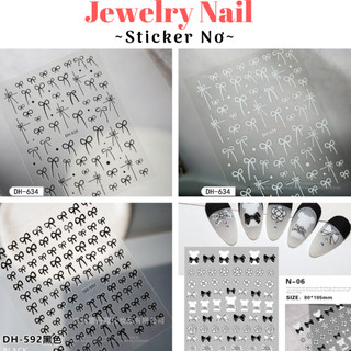  Nail Sticker Dán Móng Hình Dán Móng Tay 3D Mẫu Nơ Jewelry 
