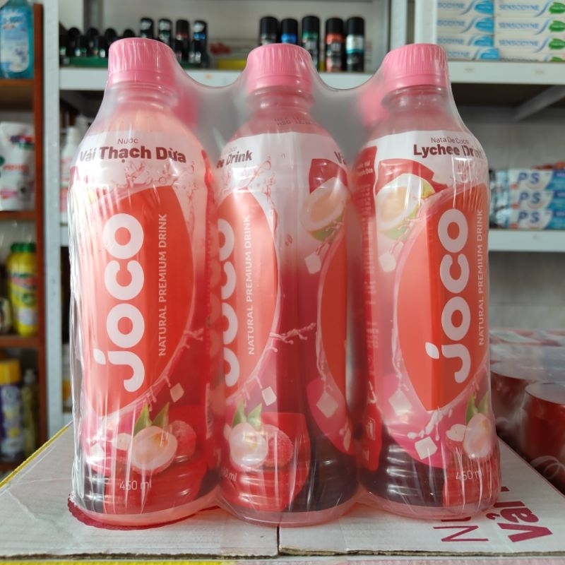 [LỐC 6 CHAI] NƯỚC VẢI THẠCH DỪA JOCO 450ML