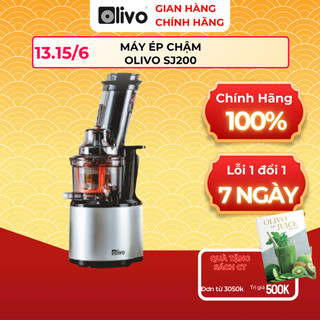 Máy ép chậm olivo sj200 – ép kiệt bã 98% – tốc độ chậm 39 vòng/phút – dễ vệ sinh – livo making life easier
