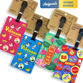 Thẻ Treo Hành Lý Va li Nhựa Dẻo PVC Luggage Tag Saigonir Hình Ảnh Việt Nam Quà Lưu Niệm Saigonir