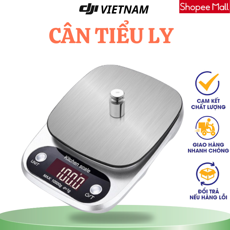 Cân Tiểu ly nhà bếp Mini Định Lượng 3kg - 5kg - 10kg Tặng kèm 2 viên pin-Unpublic